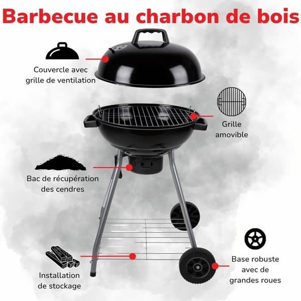 Kolgrill 45cm BQ Collection svart