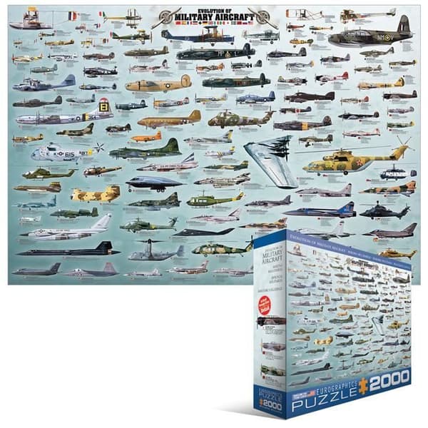 Eurographics Puzzle 2000 PC - Evolution of Military Aircraft ""NYTT""