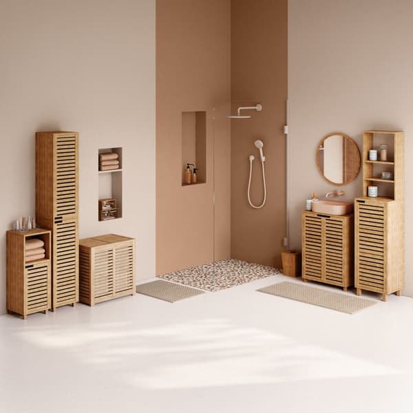 Säule möbel 1 dörr "Sicela" bambu - 5 five simply smart