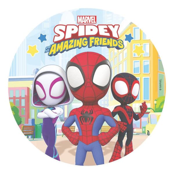 ÄTBART TUNGT DISK - MARVEL - SPIDEY - 20 CM - Flerfärgad - Barnkalas