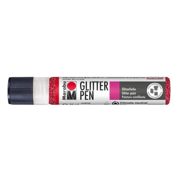 Liner Marabu Rubis glittrande 25 ml - Glittrande effekt, tvättbar vid 40°C