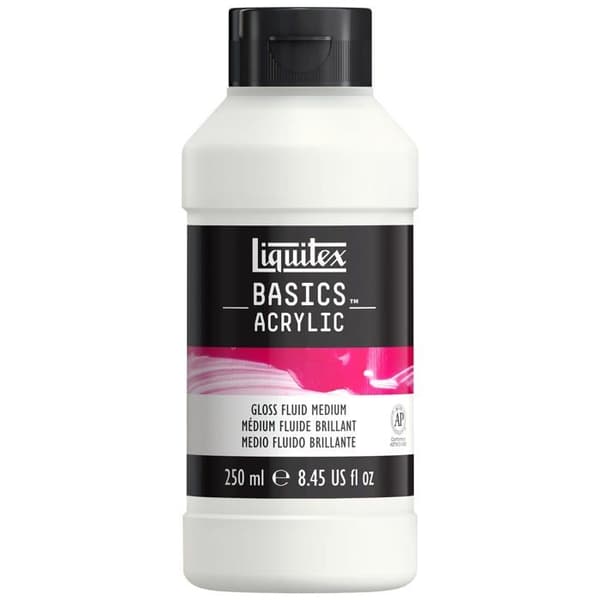Medium - gall Liquitex - 8870302 - Acrylic Additive Basics Medium Fluid Gloss Flaska 250ml ROW