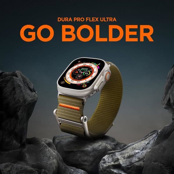 Klockarmband - SPIGEN - AMP05982 - Kaki - Nylon - Justerbart