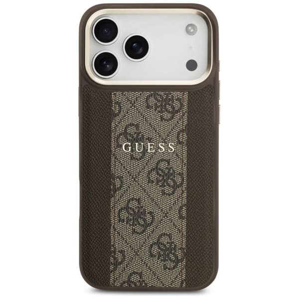 Guess Hardcase 4G Stripe MagSafe för iPhone 17 Pro Max - Brun
