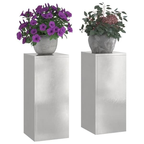 Utomhusväxter Stödpelare 2 st 24x24x55 cm Rostfritt Stål