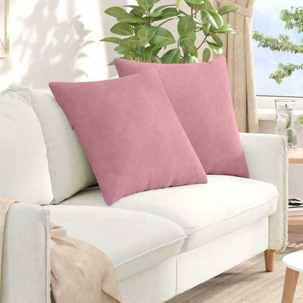 vidaXL Soffkuddar 2 st Rosa 60 x 60 cm 42014018