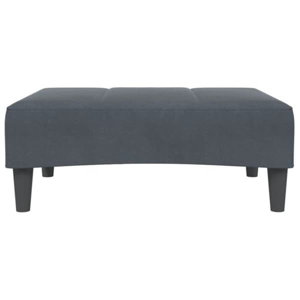 Reposefot mörkgrå 77x55x31 cm sammet