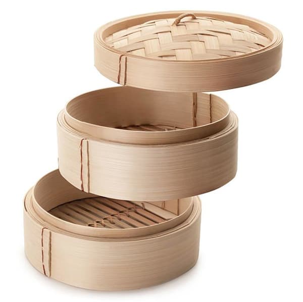 Ängdammsfångare - Ibili - 727526 - 26 cm - 2 korgar av bambu - Bevarar näringsämnen