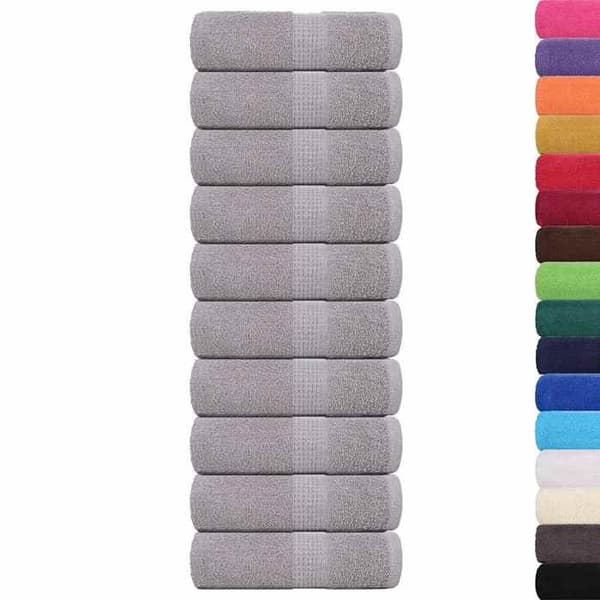 vidaXL Handdukar 10 stycken FROGN Grå 30 x 30 cm 100 % bomull 136826