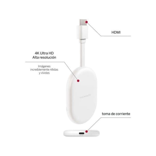 Thomson Go Cast 150 Google TV 4K UHD WiFi HDMI Röstkontroll