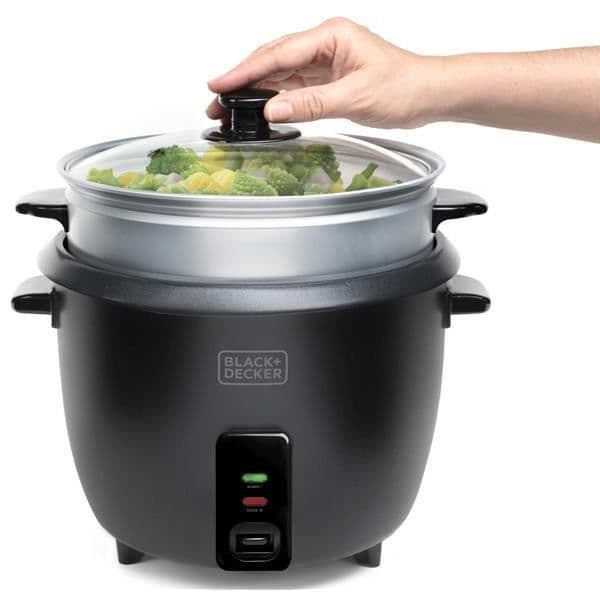 Riskokare - BLACK & DECKER - Multifunktionell - 700W - 1.8L - Korg med glaslock
