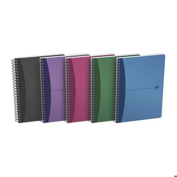 Cahier OXFORD A5 180 sidor - polypropen, små rutor 5x5, helbindning - lila