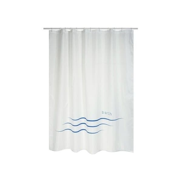 Duschgardin Polyester PACCO 180x200cm KVALITET PREMIUM Vit - Ring ingår MSV