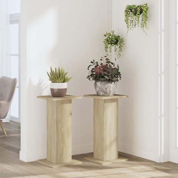 vidaXL Stöd för växter 2 st ek sonoma ingenjörsträ 3307857