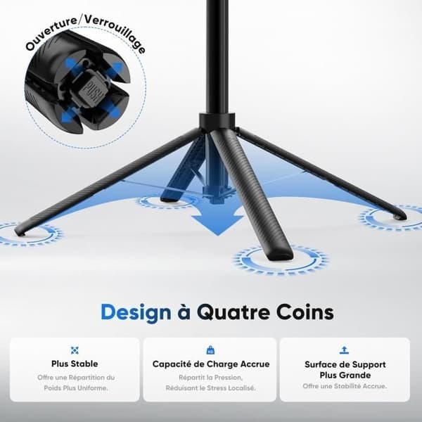 Stativ - Jeebel - Smart AI - 180cm - 360° Ansiktsigenkänning - Bluetooth-fjärrkontroll