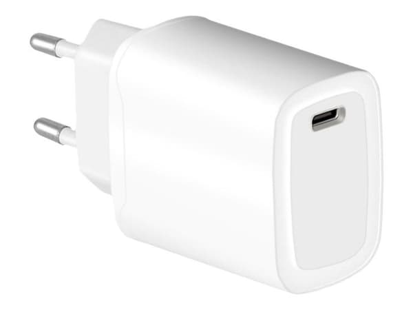 Nätadapter - DLH - 20W PD USB-C - USB-C 24 stift - Snabbladdning - Vit