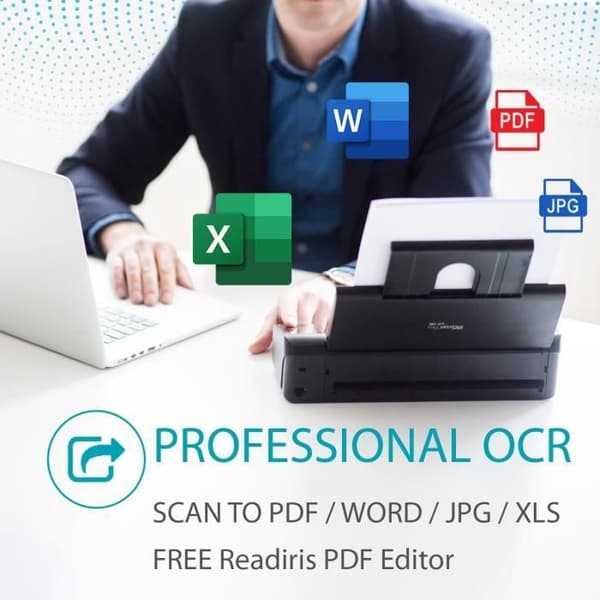 Scanner - GENERISK - IRIScan Pro v5pro - 20PPM - Laddare - Fram och Bak