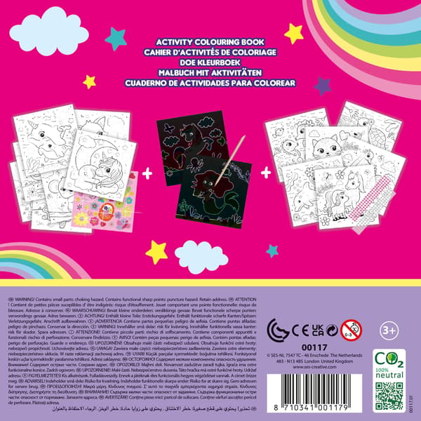 3-i-1 Glitter Målarbok Aktivitetsbok