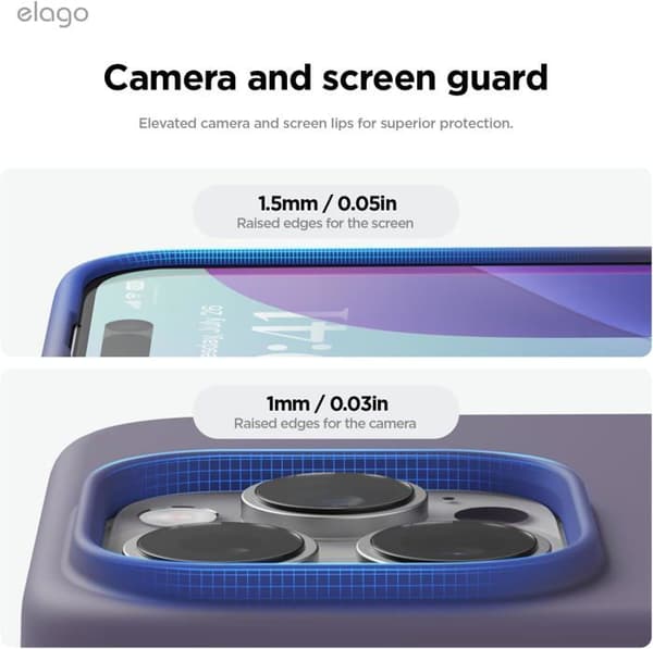 Elago Premium Silikonfodral för iPhone 16 Pro Max, djup lavendel