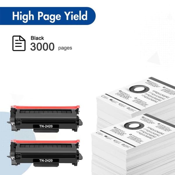 Tonerpatron - TN2420 - 2-pack - Svart - 3000 sidor (5% täckning)