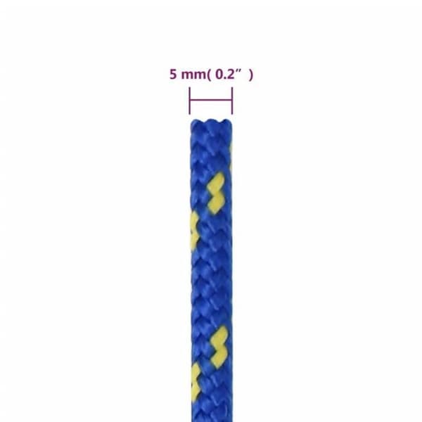 152441 vidaXL Båtline Blå 5 mm 250 m Polypropen