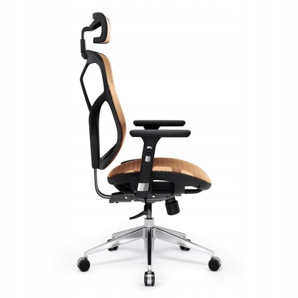 Ergonomisk stol - Diablo V-Basic - svart-orange - ventilerande nät - höj- och sänkbart