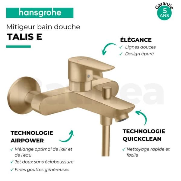 HANSGROHE Talis E bad/duschblandare borstad brons - 71740140