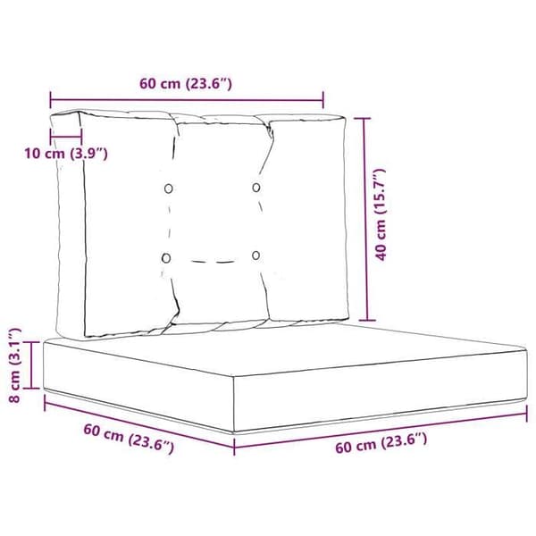 vidaXL Utomhussoffkudde 2 st Grön Polyester, Modern skumkudde för utomhus 900732