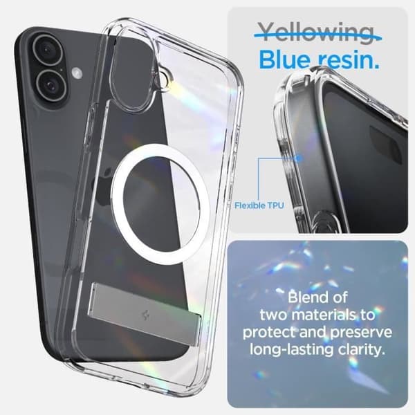 Spigen Coque iPhone 16 Plus Ultra Hybrid S MagFit Transparent