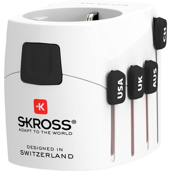 Universaladapter - SKROSS - Pro World 2 - Vit - Kompakt och Praktisk