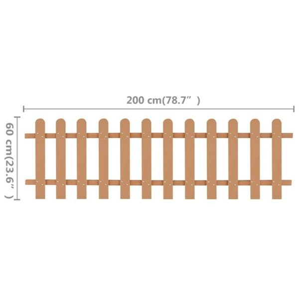 vidaXL WPC Stolpstaket 200x60 cm 42822