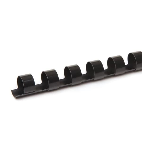 Plastbindningsringar - PAVO - A4 21 ringar 12 mm - Svart