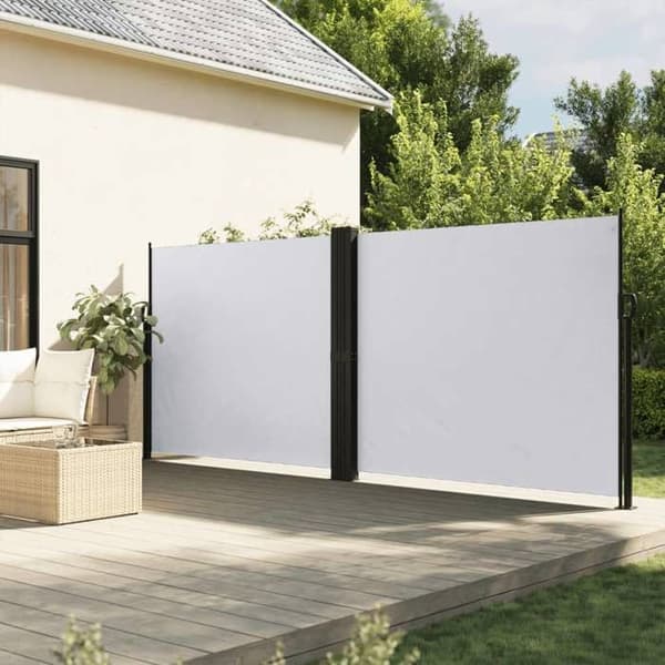 vidaXL Vit rektangulär utfällbar markis 180x600 cm 4004646