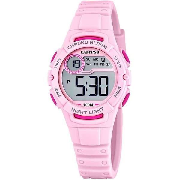 Klocka - Plastikt rosa - Calypso - K5852/1