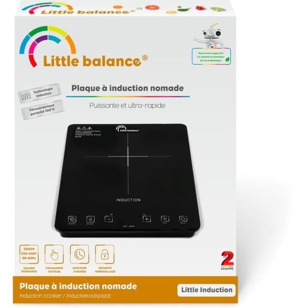 Köksplatta LITTLE BALANCE - Induktion 1 zon - 9 effektlägen - Timer - 2000W