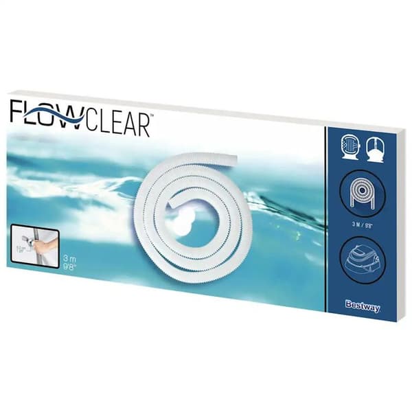 Ersättningsslang - Bestway - Flowclear - 3 m - Vit - Polyeten