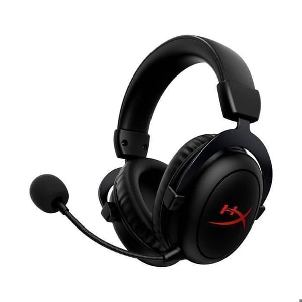 Trådlös headset - HyperX - Cloud II Core - 80 timmars batteritid - DTS rymdljud - Minnesskum komfort