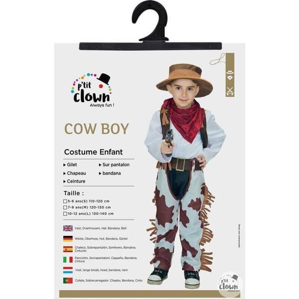 Kostym Barn Cowboy Storlek 5-6 år (S)