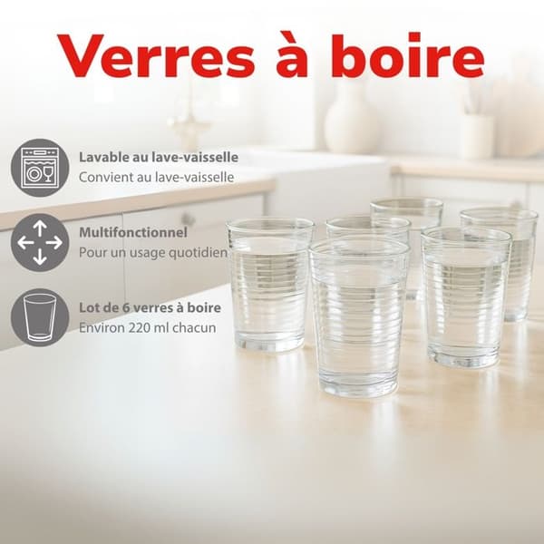 alpina Verres à Eau - Set med 6 Dricksglas