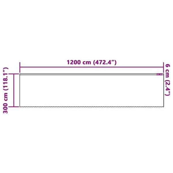vidaXL Spetsgardin Vit 1200 x 300 cm Polyester 4107981