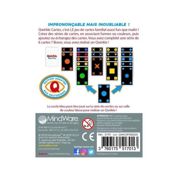 Kortspel Iello Qwirkle Kort