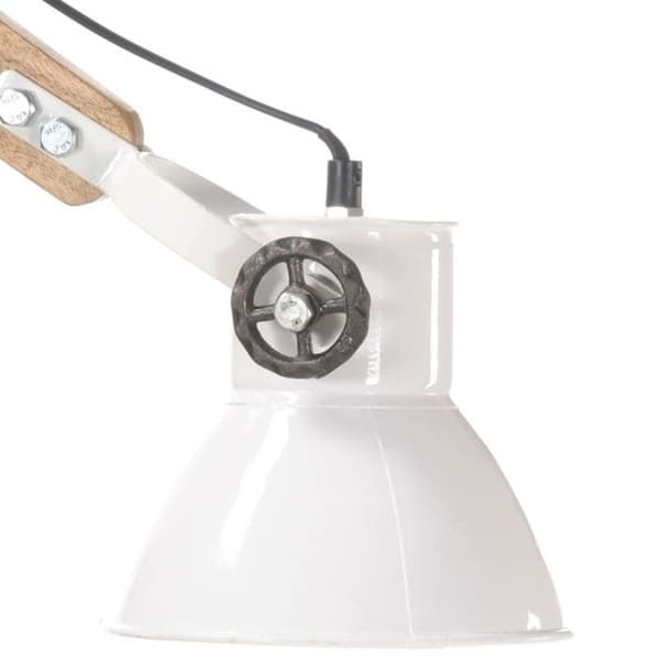 vidaXL Vägglampa Industrial Style Vit Rund E27