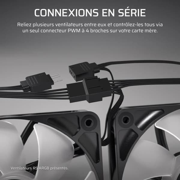 120mm PWM fläkt - CORSAIR - RS120 - Vit