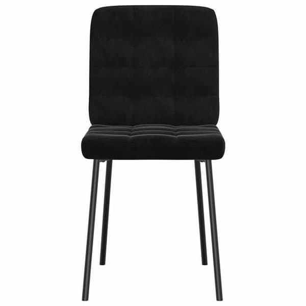 vidaXL Matstolar set om 2 Svart Sammet 4101086