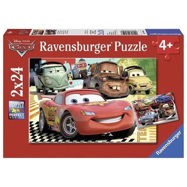 BILAR Pussel 2x24 st Nytt äventyr