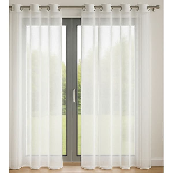 Set med 2 gardiner 140 x 240 cm vit