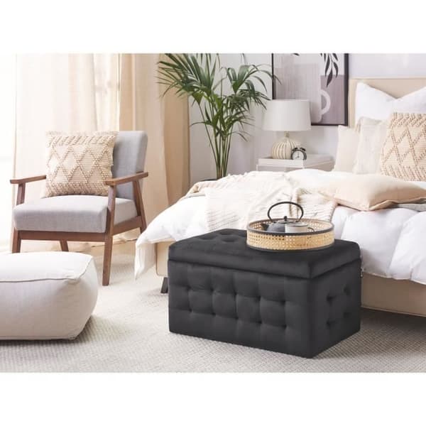 Svart chesterfield förvaringsbox MICHIGAN