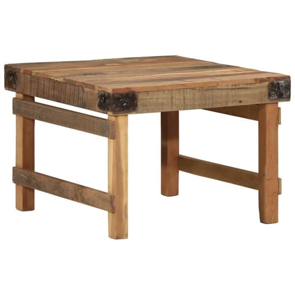 Liten soffbord - 55x110 cm - Återvunnet trä - Rustik design - Lätt att montera