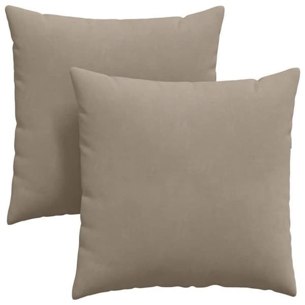 Coussin Vidaxl Soffkuddar 2 st Taupe 80 x 80 cm tyg
