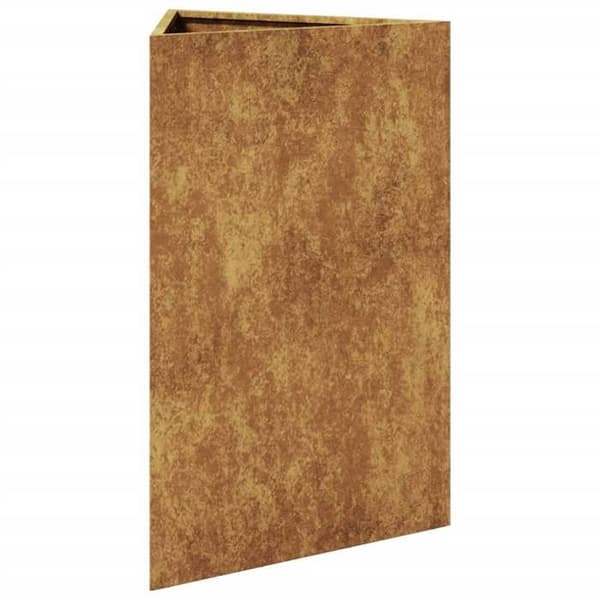 vidaXL Blomlådor 2 st triangulära 50x43x75 cm cortenstål 851184